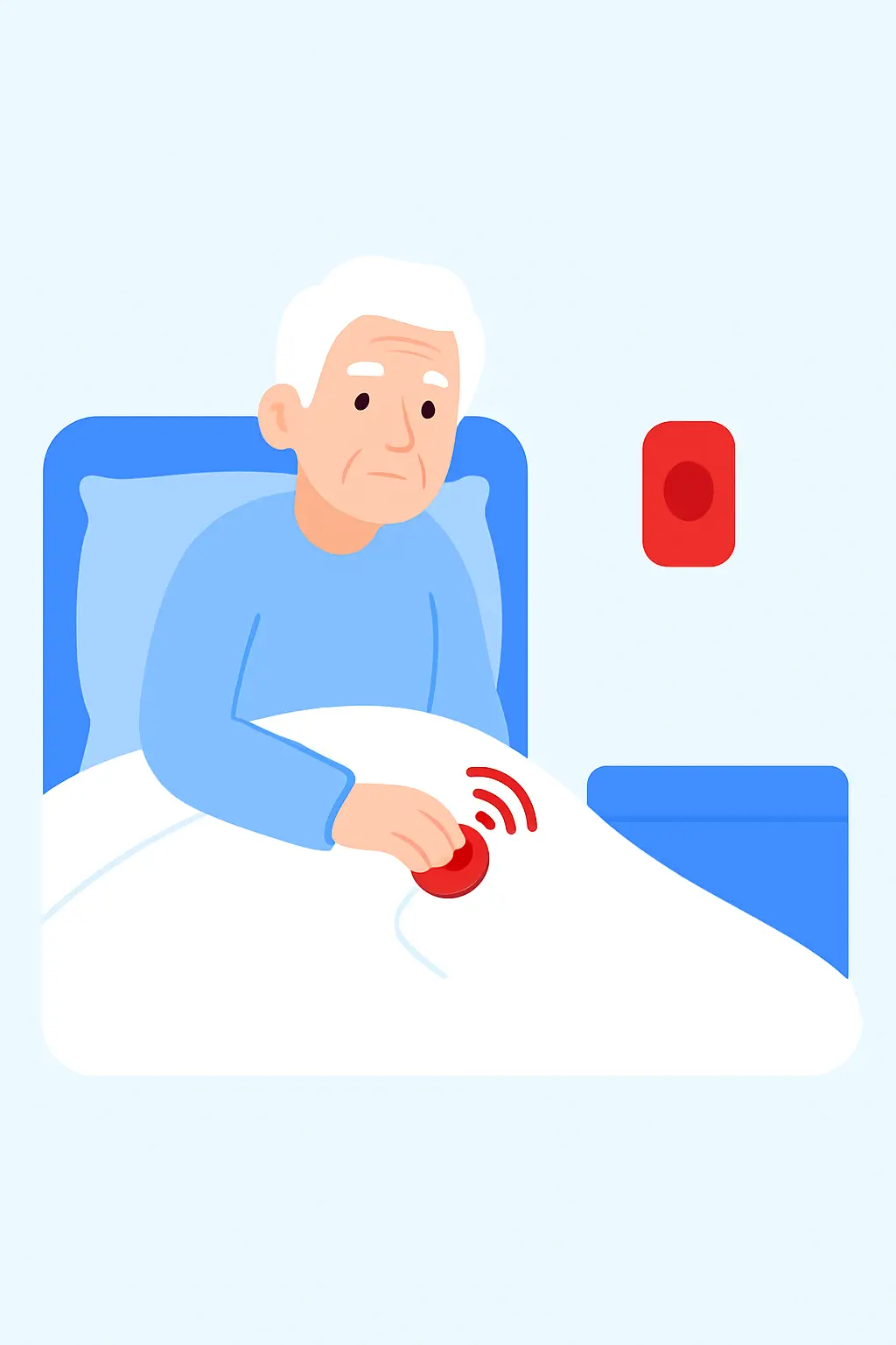 Resident presses the call button